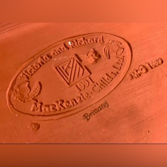 Vintage 1983 Mackenzie Childs Retired "Monet" Pattern Butter Dish- Unused & Rare - Picture 3 of 3